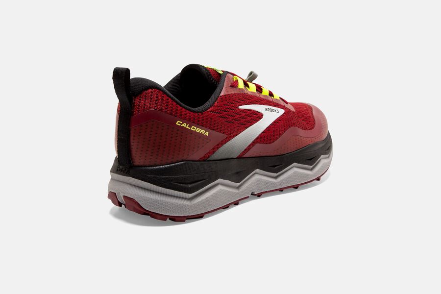 Brooks Caldera 5 Trail Loopschoenen Heren - Rood/Zilver/Zwart - 153264JPD